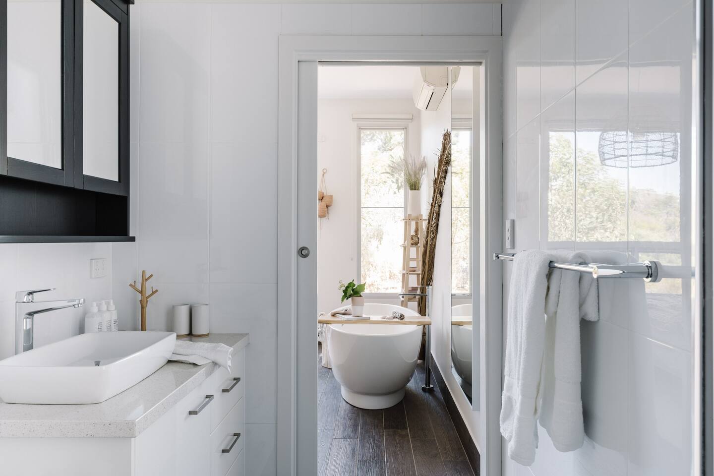 salle de bain maison de plage Australie Kestrels Nest