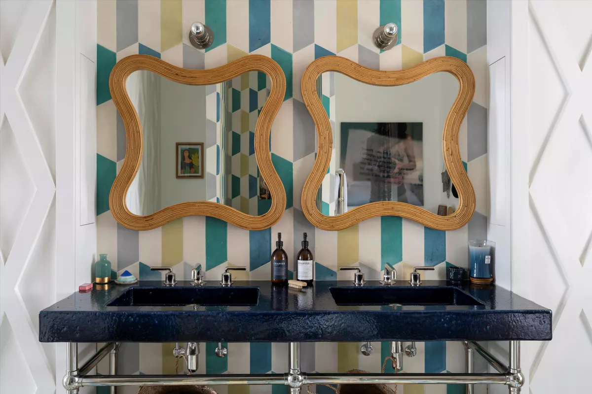 salle de bain colorée salle de bain colorée