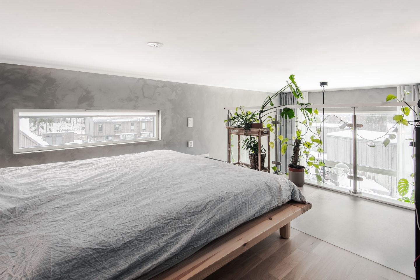 lit sur mezzanine petite maison 37m2