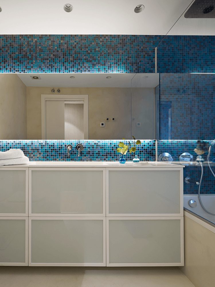 salle de bain décoration contemporaine bleue salle de bain décoration contemporaine bleue