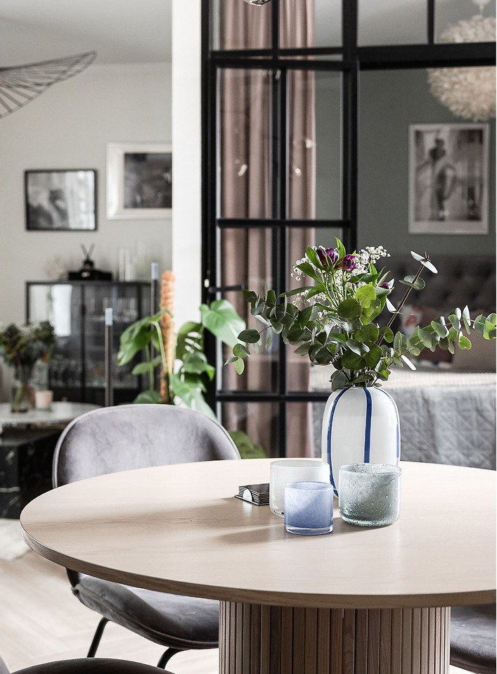 salle à manger et chambre verrière appartement 50m2