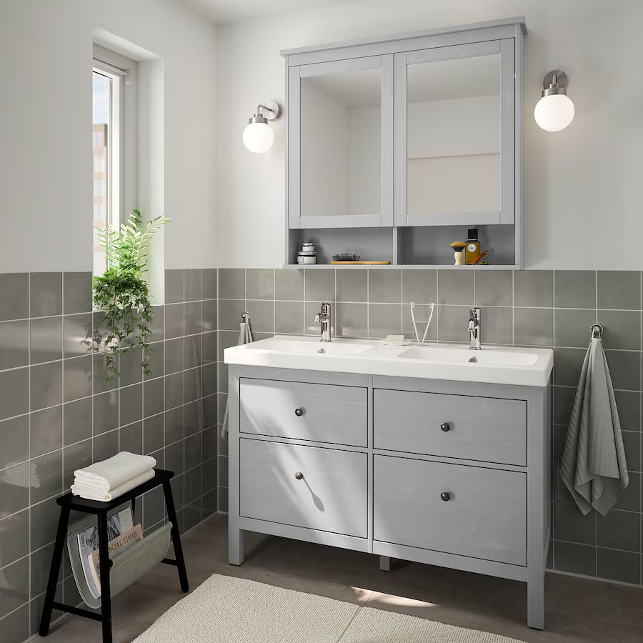 meuble vasque gris
