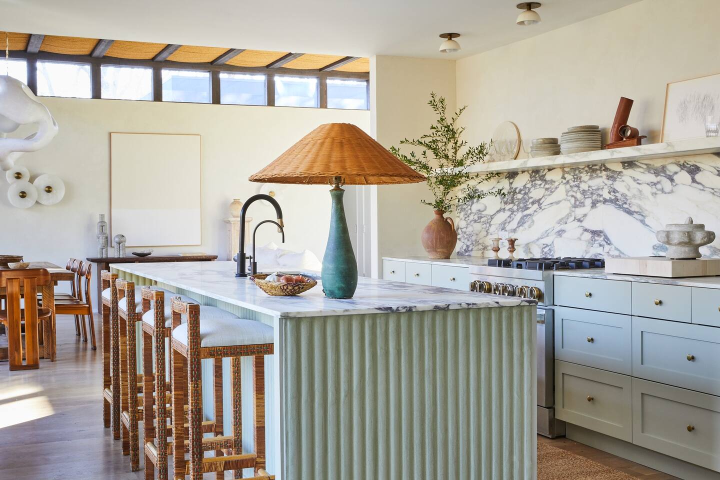 cuisine verte maison contemporaine Hamptons designer Athena Calderone cuisine verte maison contemporaine Hamptons designer Athena Calderone