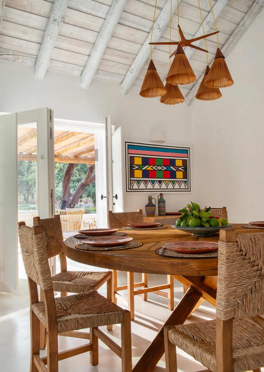 salle à manger décoration rustique chic maison avec piscine Casa Montado Portugal