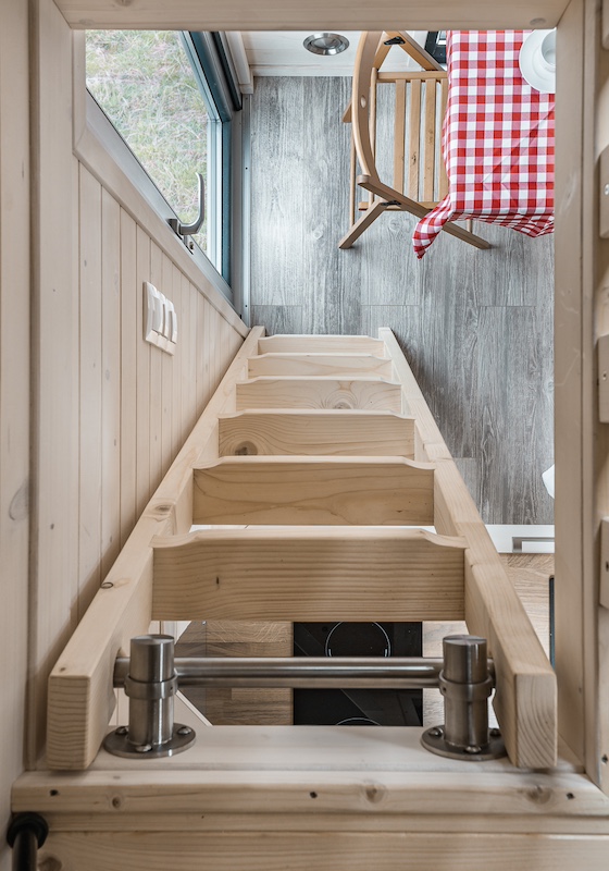 escalier pour mezzanine tiny house La Ruche® Quadrapol escalier pour mezzanine tiny house La Ruche® Quadrapol