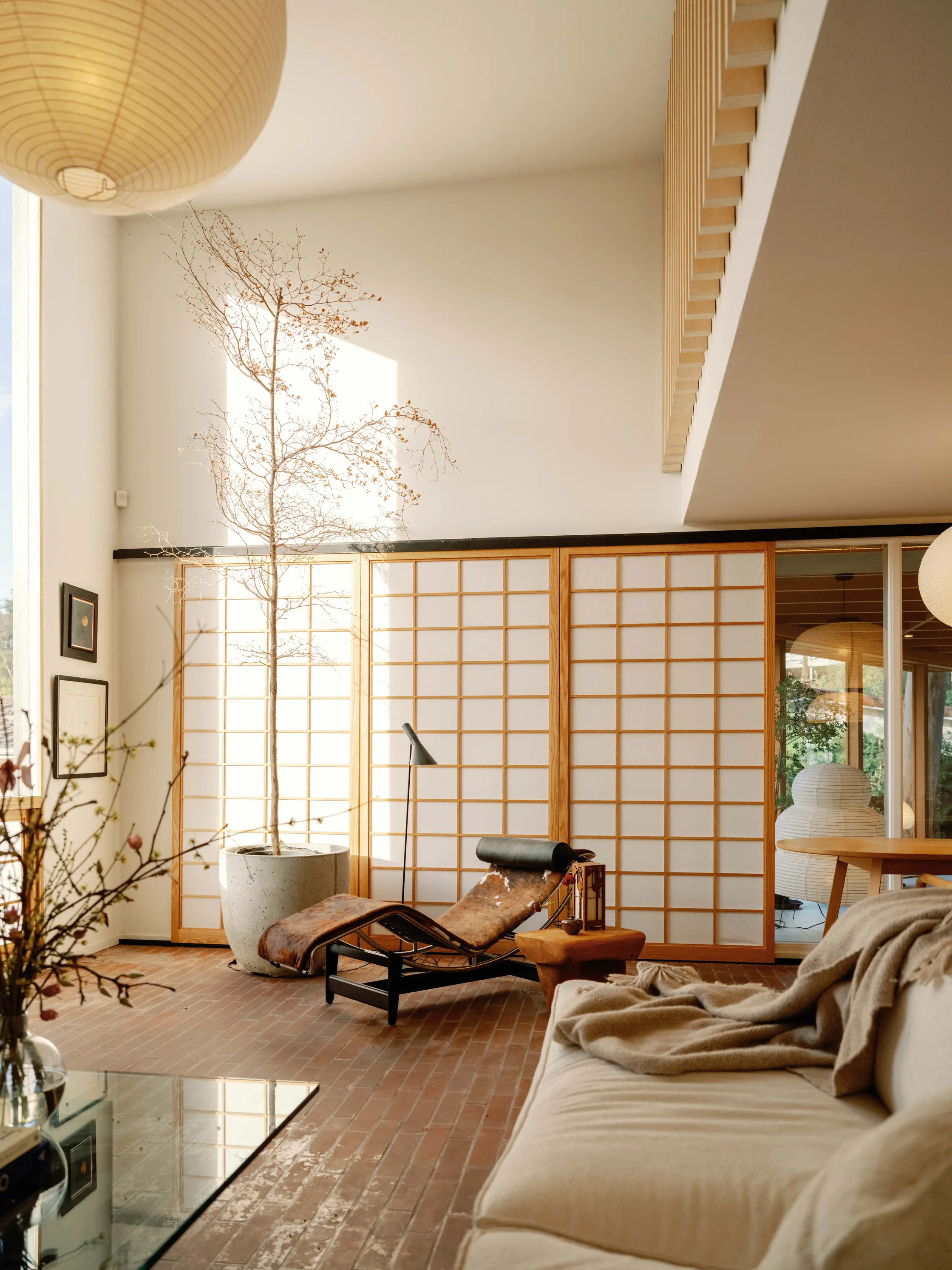 salon décoration contemporaine inspirée par le Japon