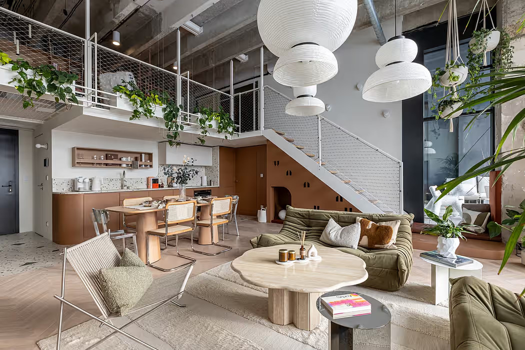 salon loft décoration contemporaine
