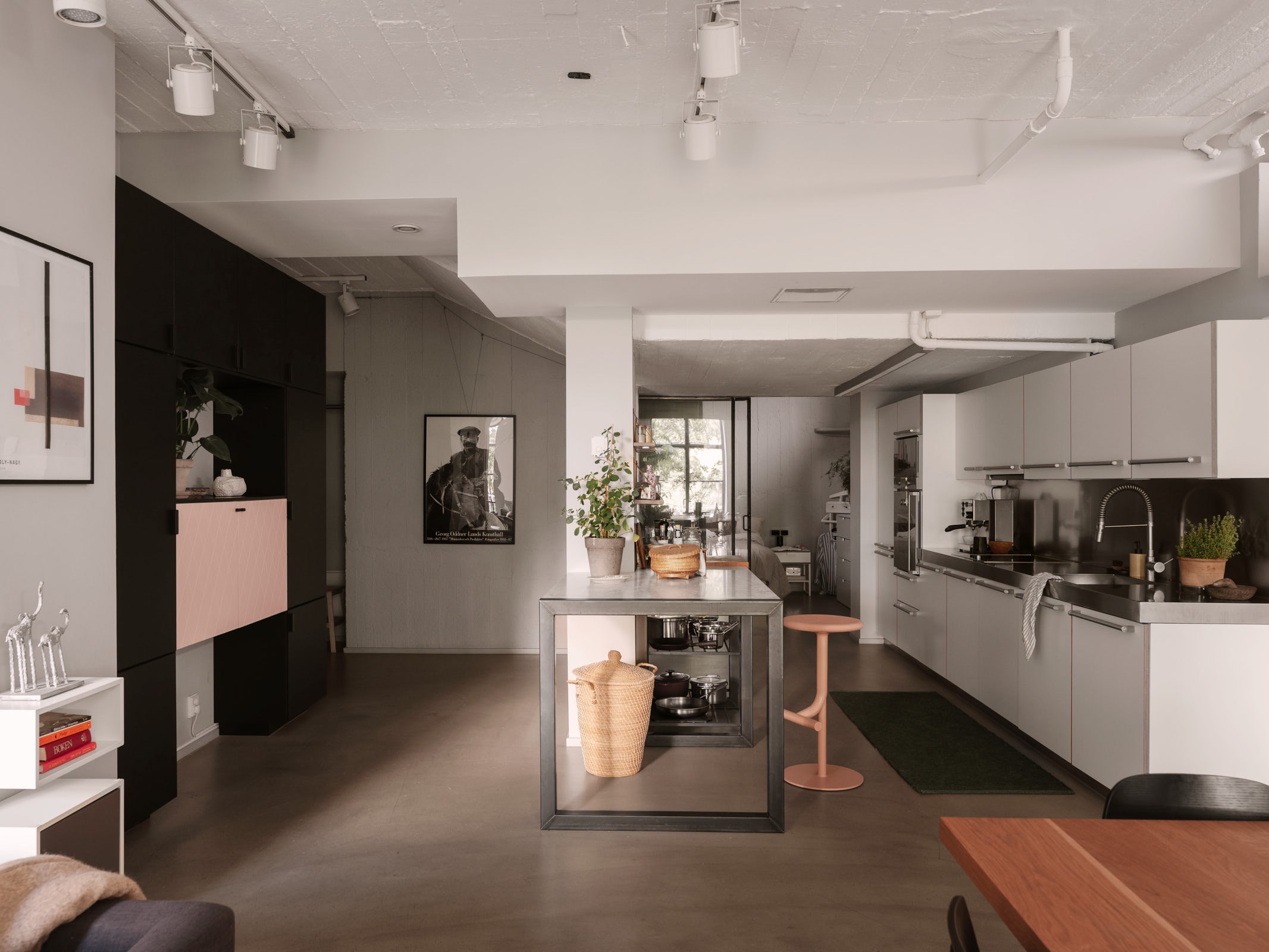 salon et cuisine appartement 155m2 décoration scandinave et industrielle salon et cuisine appartement 155m2 décoration scandinave et industrielle