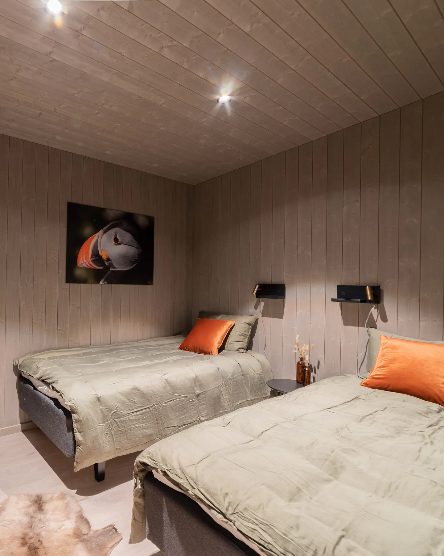 chambre à deux lits petite maison Norvège chambre à deux lits petite maison Norvège
