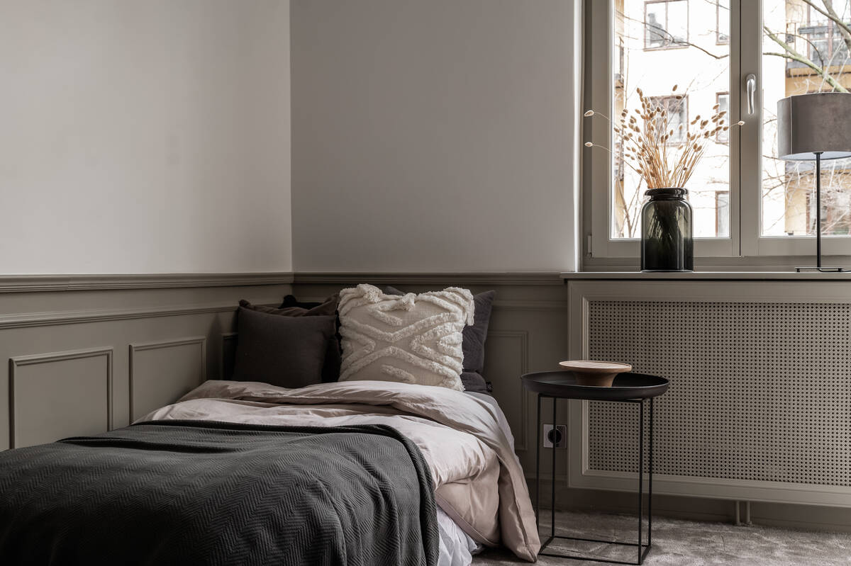 chambre grise décoration contemporaine