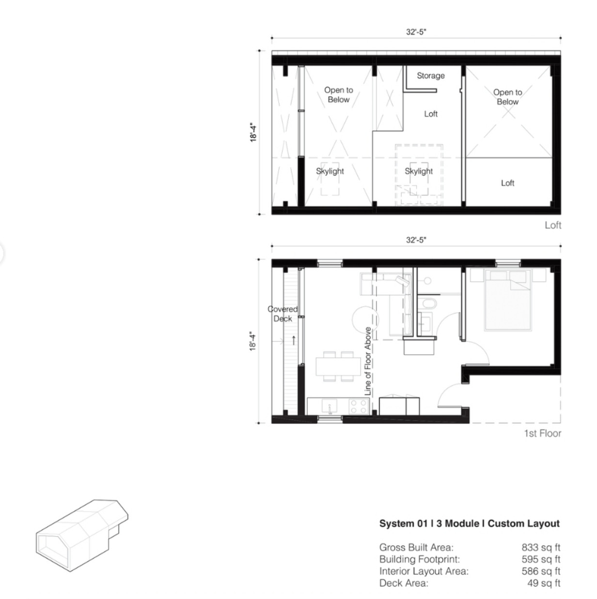 plan maison préfabriquée et modulaire The Backcountry Hut Company
