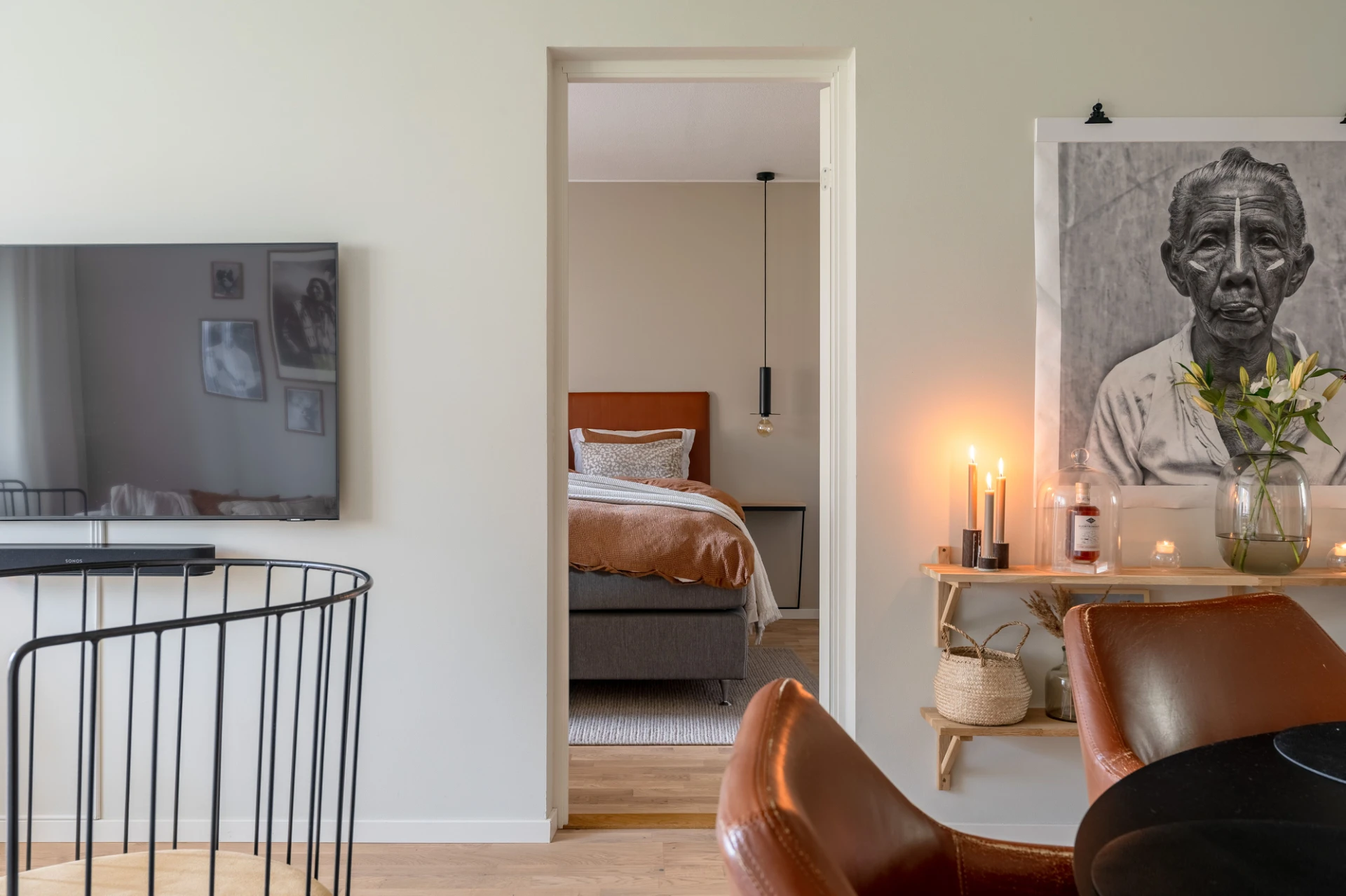 salon décoration contemporaine appartement 73m2