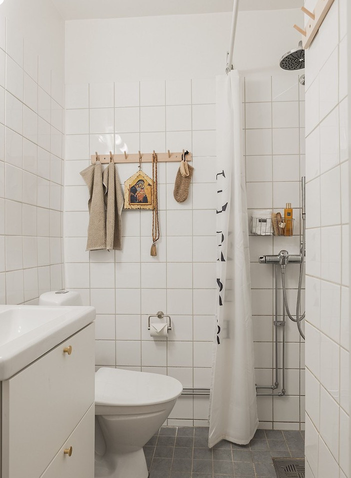 salle d salle d'eau blanche appartement 40m2