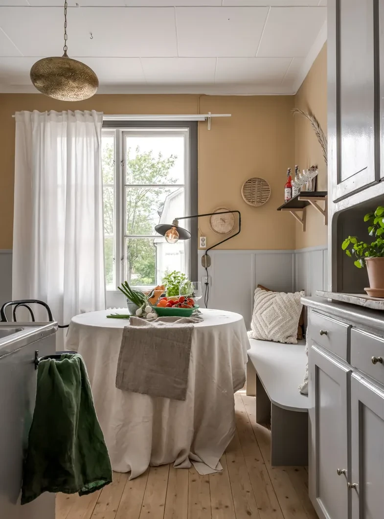 cuisine avec coin repas décoration scandinave