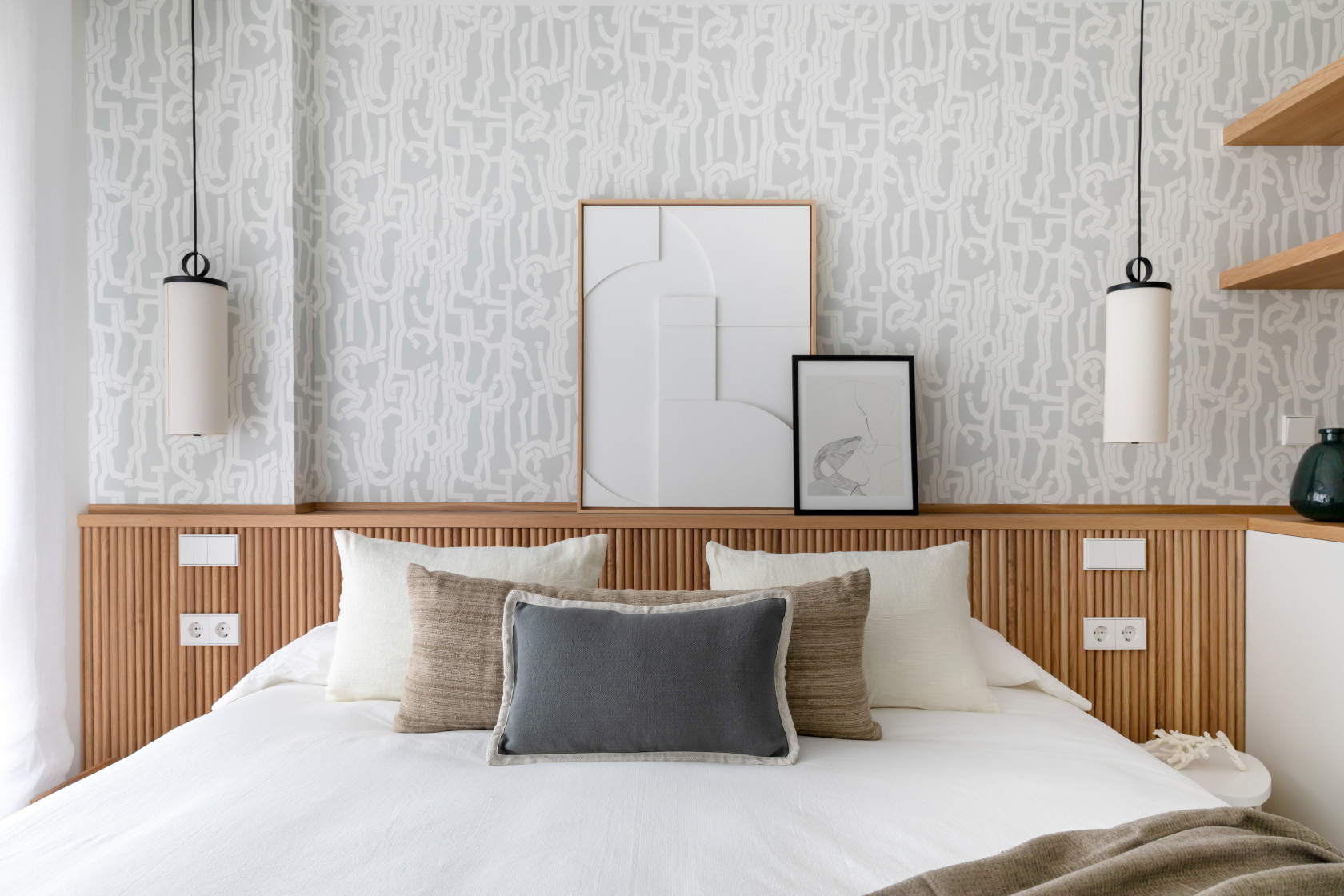 chambre avec dressing ouvert décoration contemporaine appartement 81m2