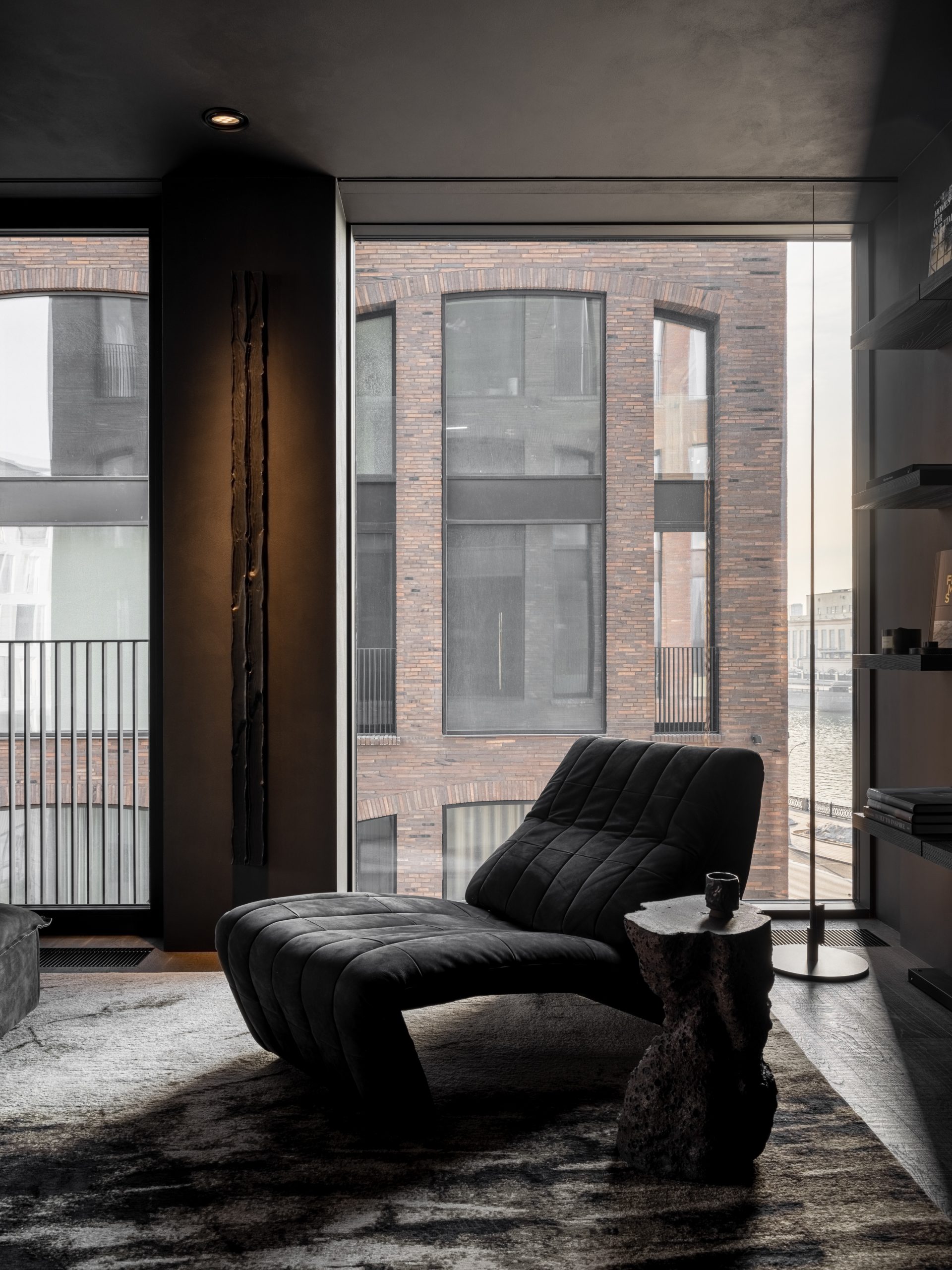 salon décoration design appartement contemporain intégralement noir salon décoration design appartement contemporain intégralement noir