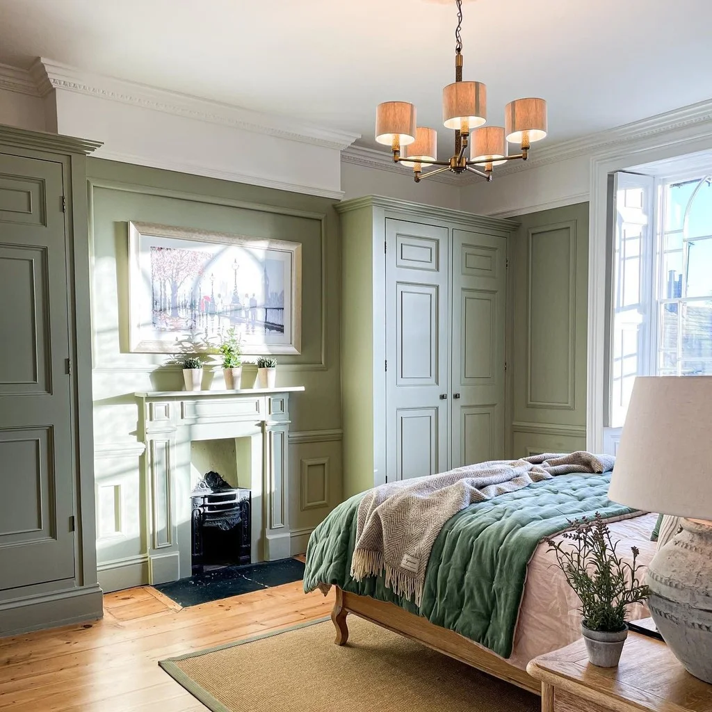 chambre classique murs couleur neutre French Gray Farrow & Ball chambre classique murs couleur neutre French Gray Farrow & Ball