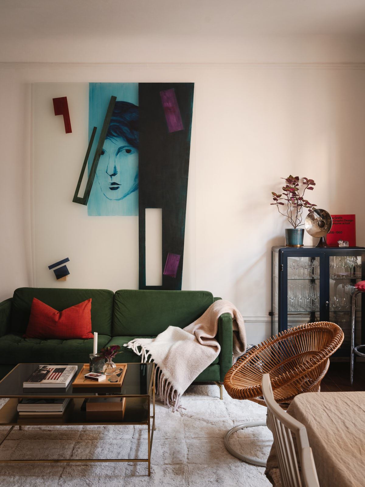 salon appartement duplex 68m2 décoration scandinave et vintage