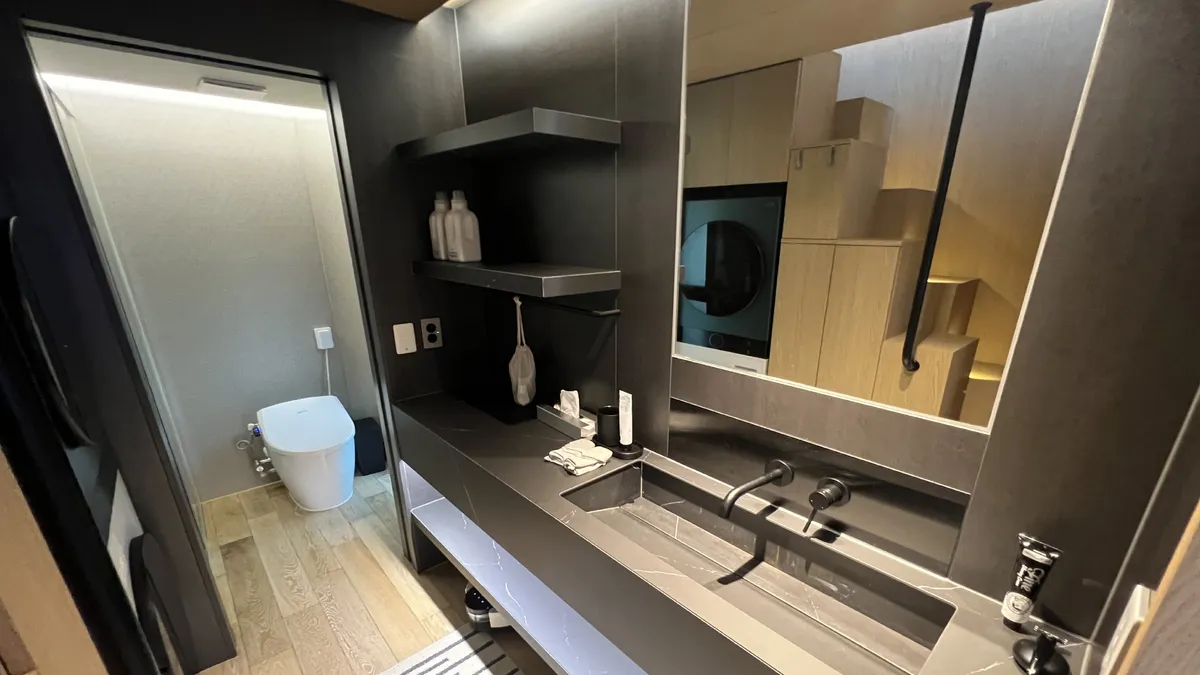 salle de bain petite maison préfabriquée 34m2 Smart Cottage par LG salle de bain petite maison préfabriquée 34m2 Smart Cottage par LG