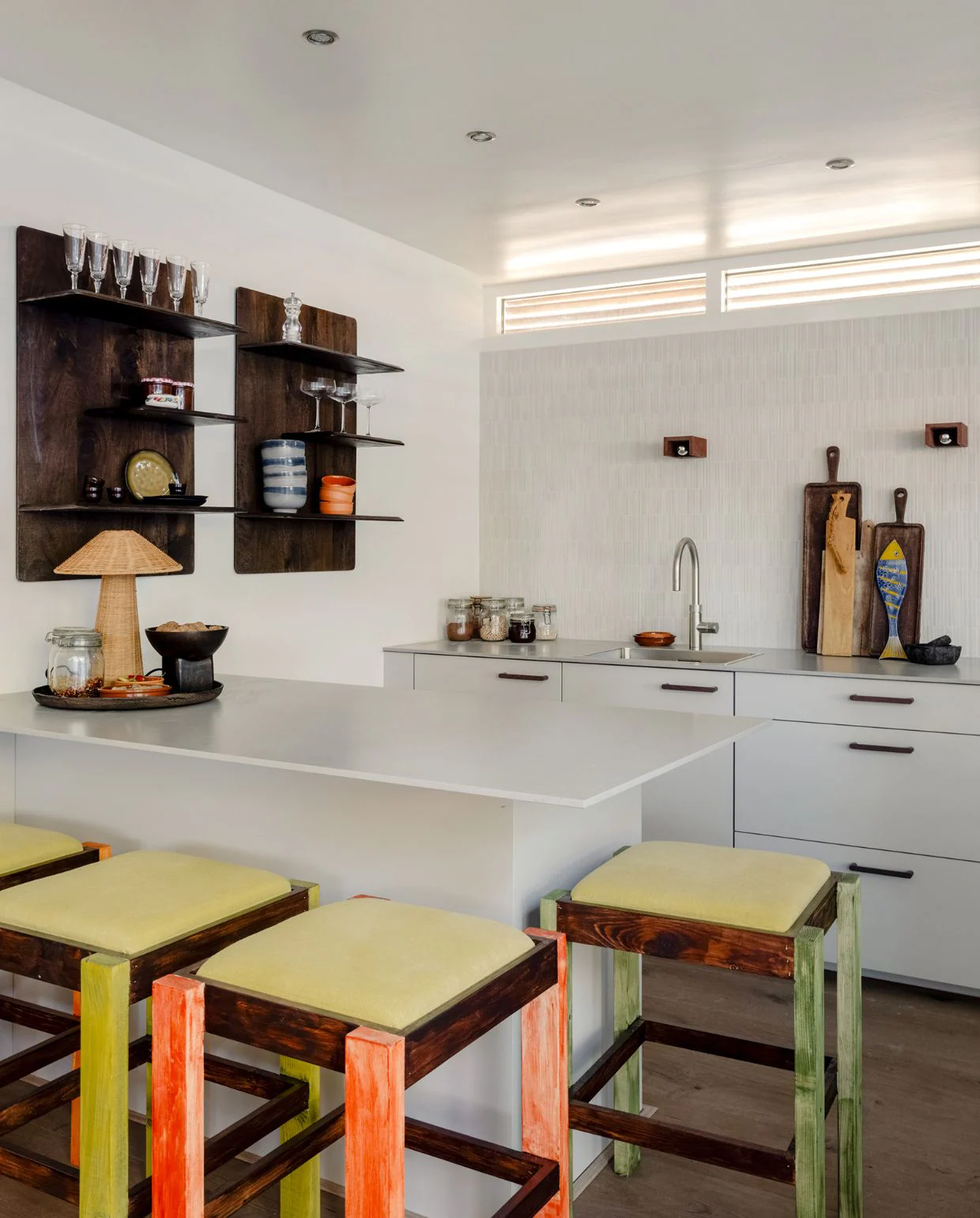 cuisine avec îlot décoration contemporaine