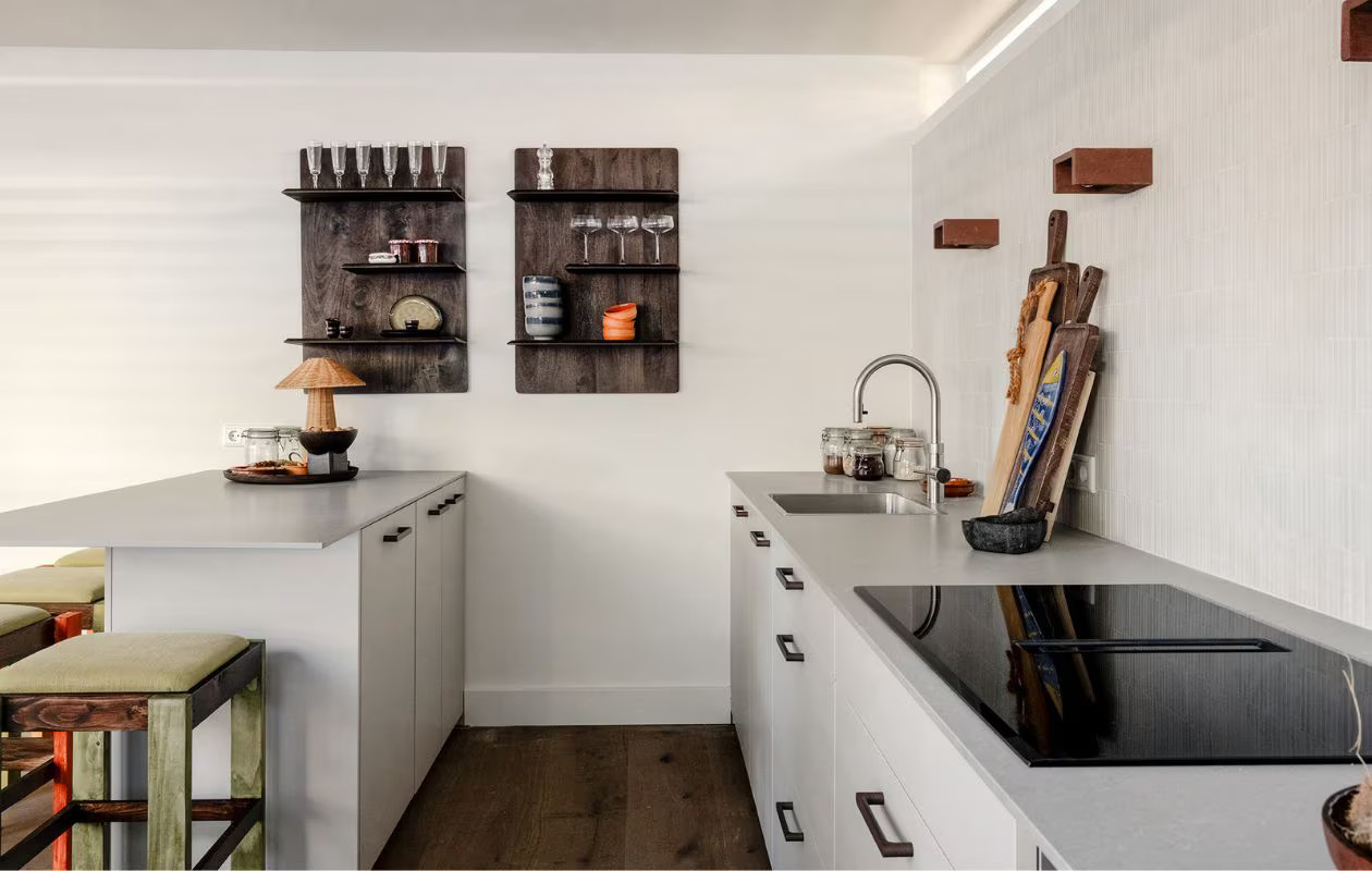 cuisine avec îlot décoration contemporaine
