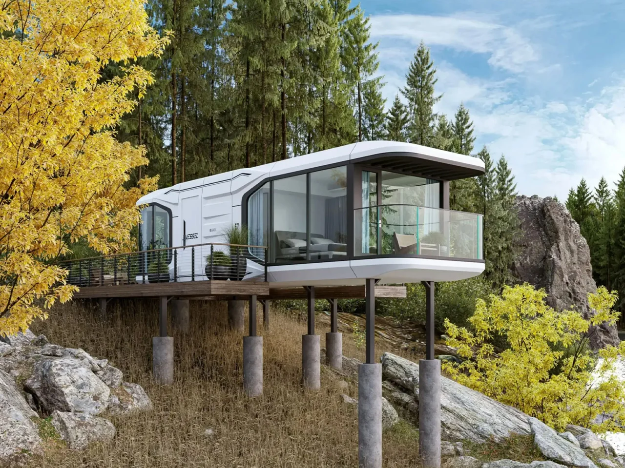 petite maison 38m2 lignes futuristes Massimo Modular