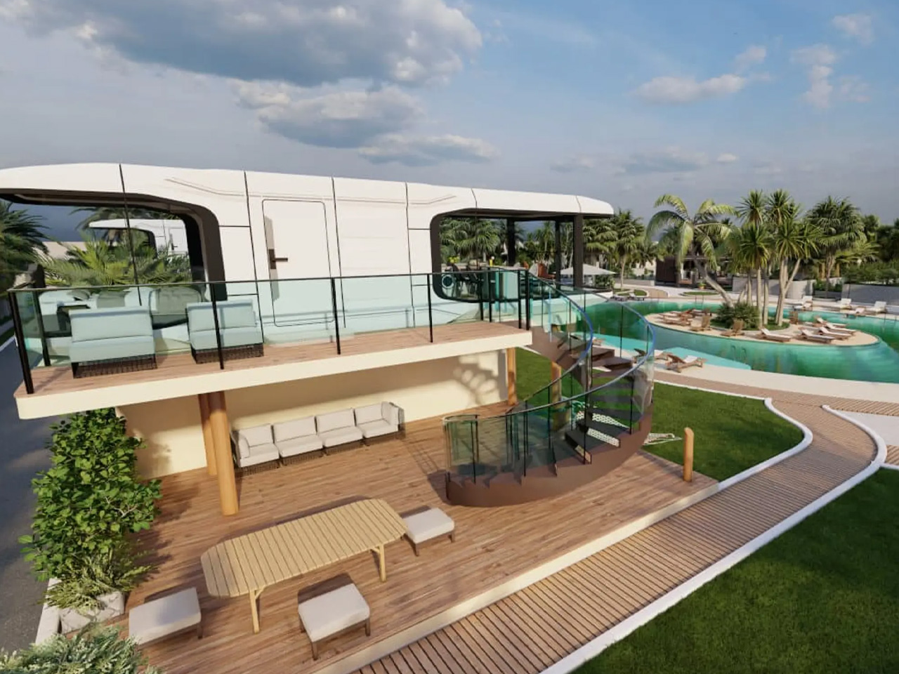 petite maison 38m2 lignes futuristes Massimo Modular