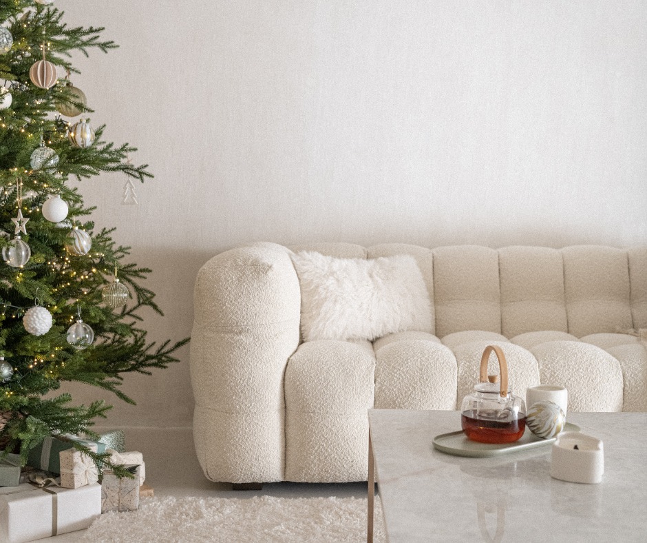 salon décoration épurée Noël Maisons du Monde salon décoration épurée Noël Maisons du Monde