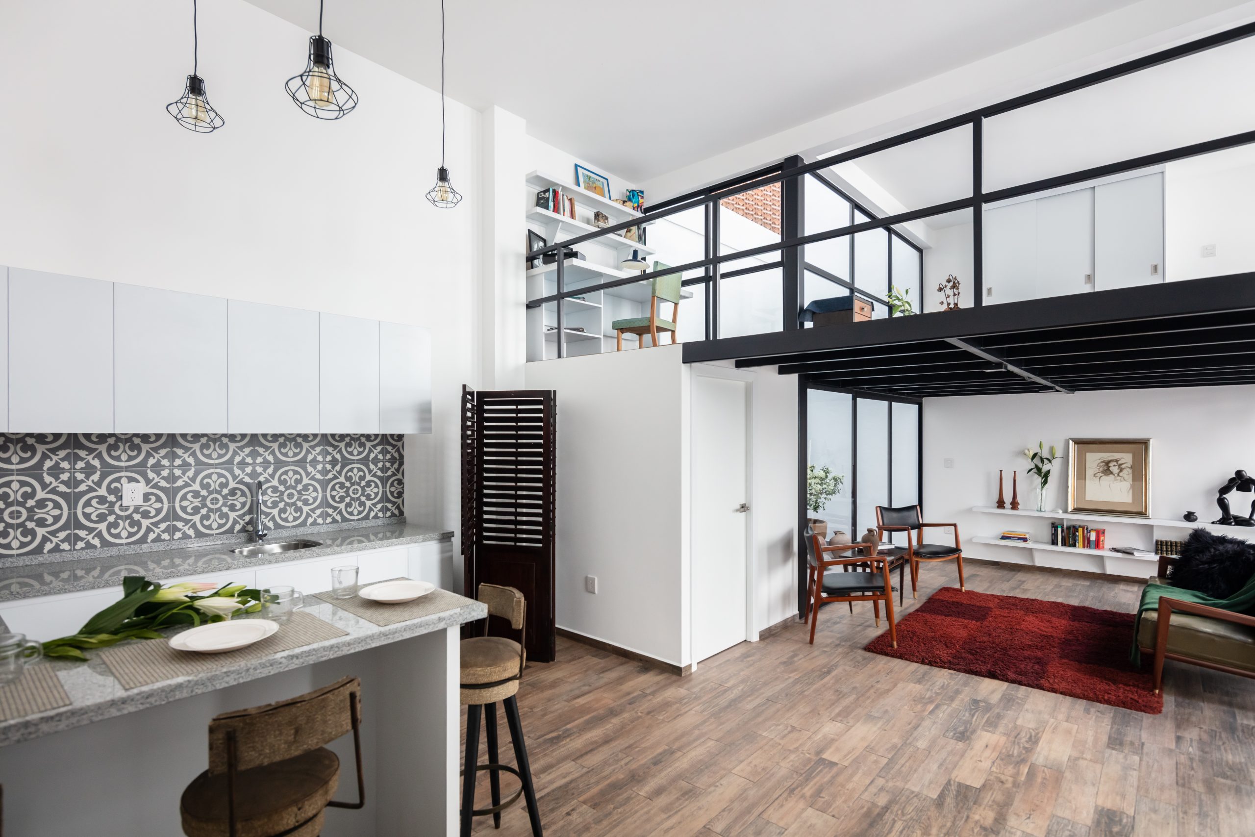 cuisine ouverte et salon salon appartement type loft décoration contemporaine cuisine ouverte et salon salon appartement type loft décoration contemporaine