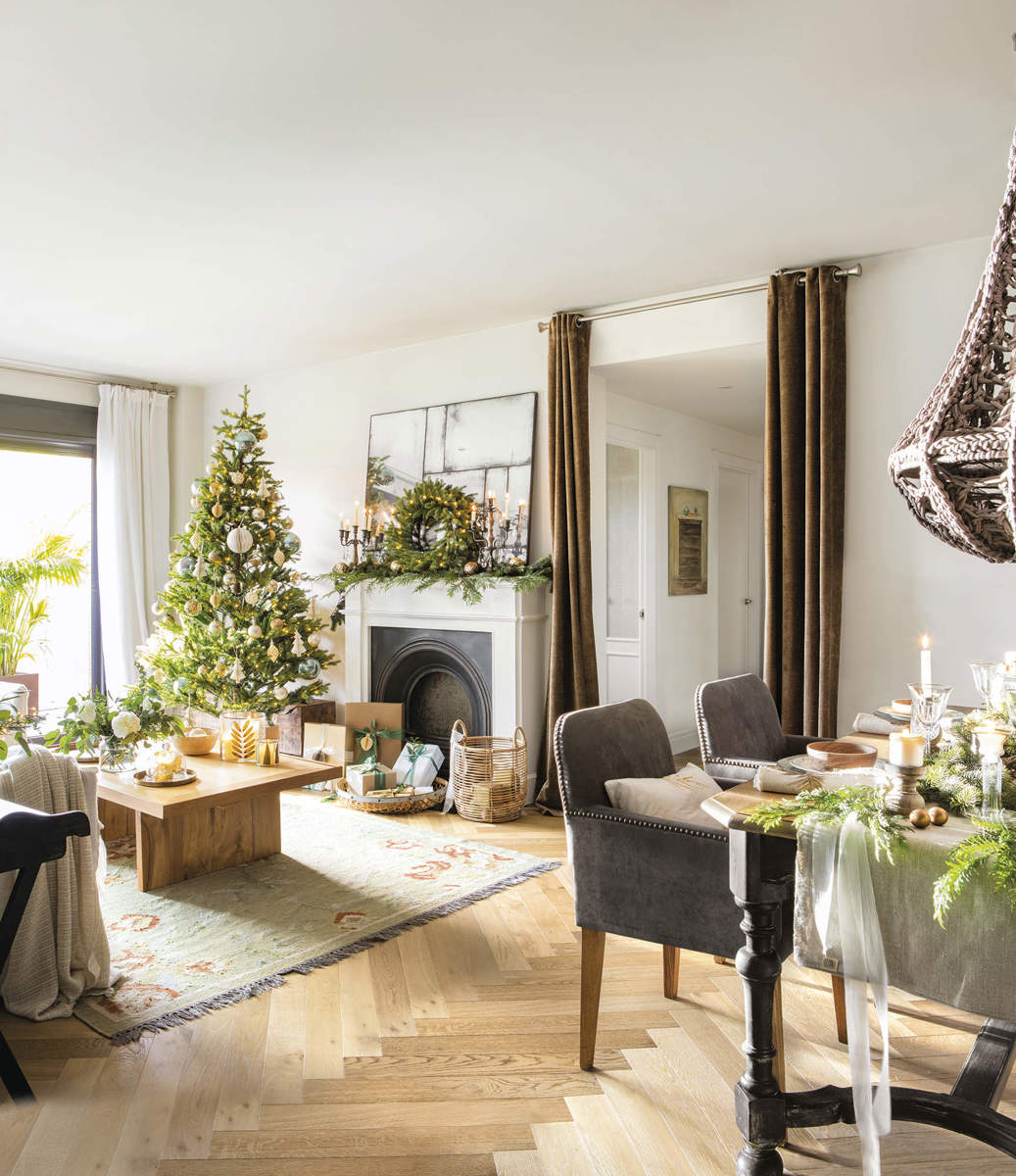 salon avec décoration Noël salon avec décoration Noël