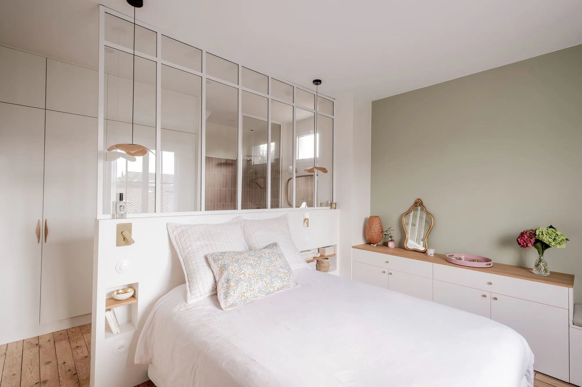 chambre avec verrière blanche décoration contemporaine chambre avec verrière blanche décoration contemporaine