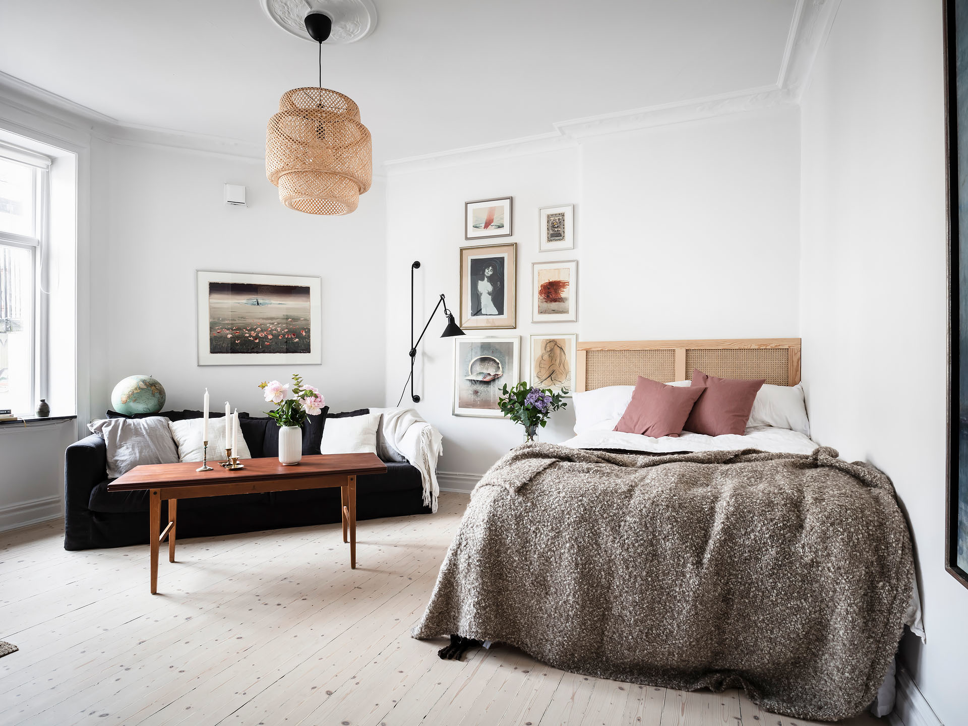 salon et chambre studio 37m2