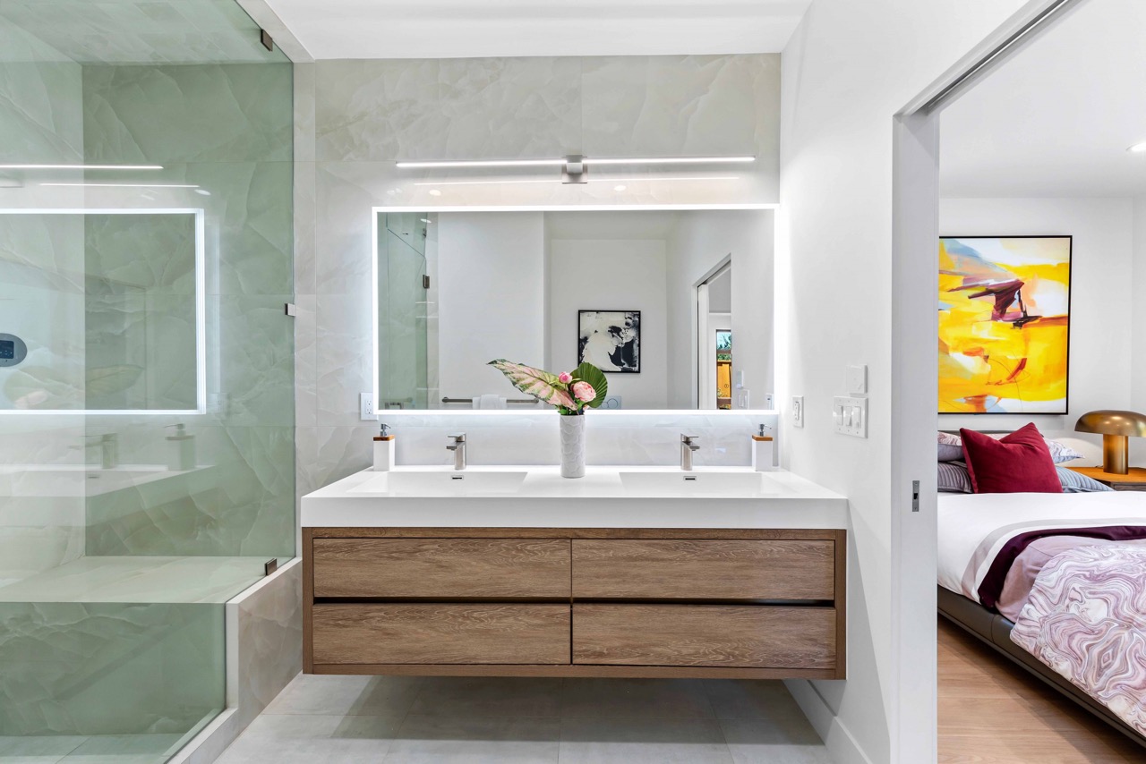 salle de bain contemporaine maison SIDCO HOMES