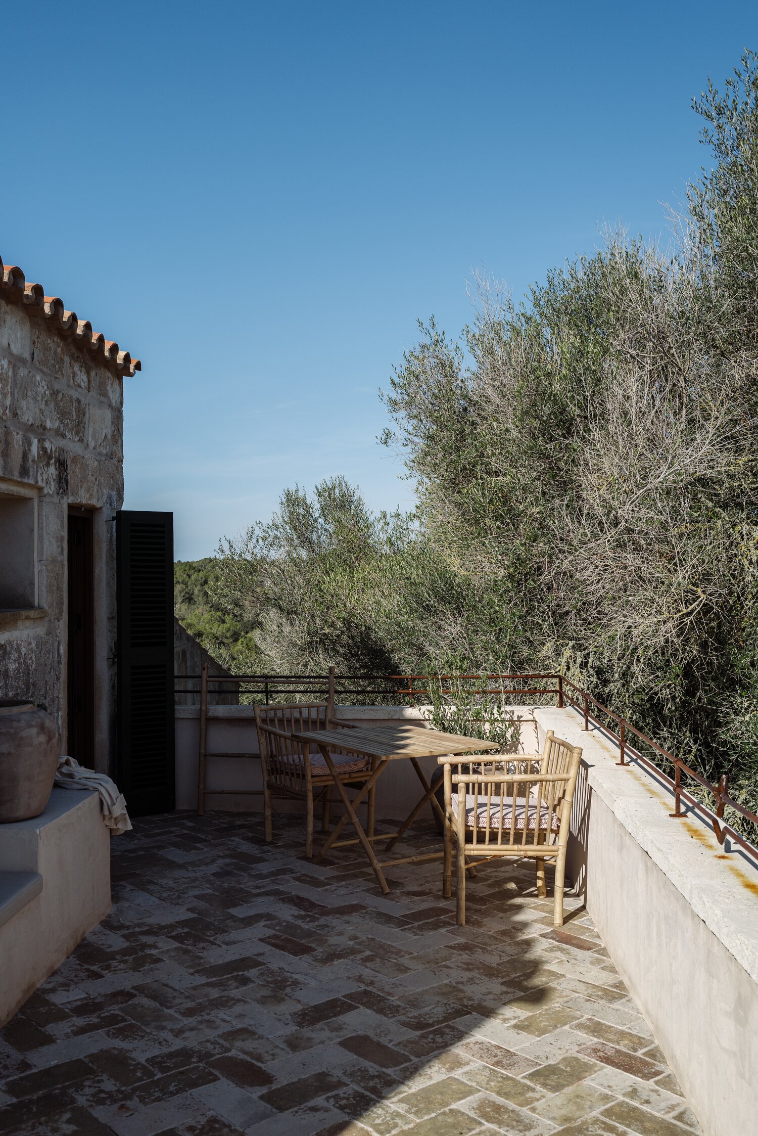terrasse domaine Santa Ana Minorque terrasse domaine Santa Ana Minorque