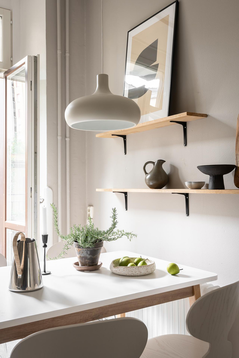 cuisine studio 33m2 décoration beige