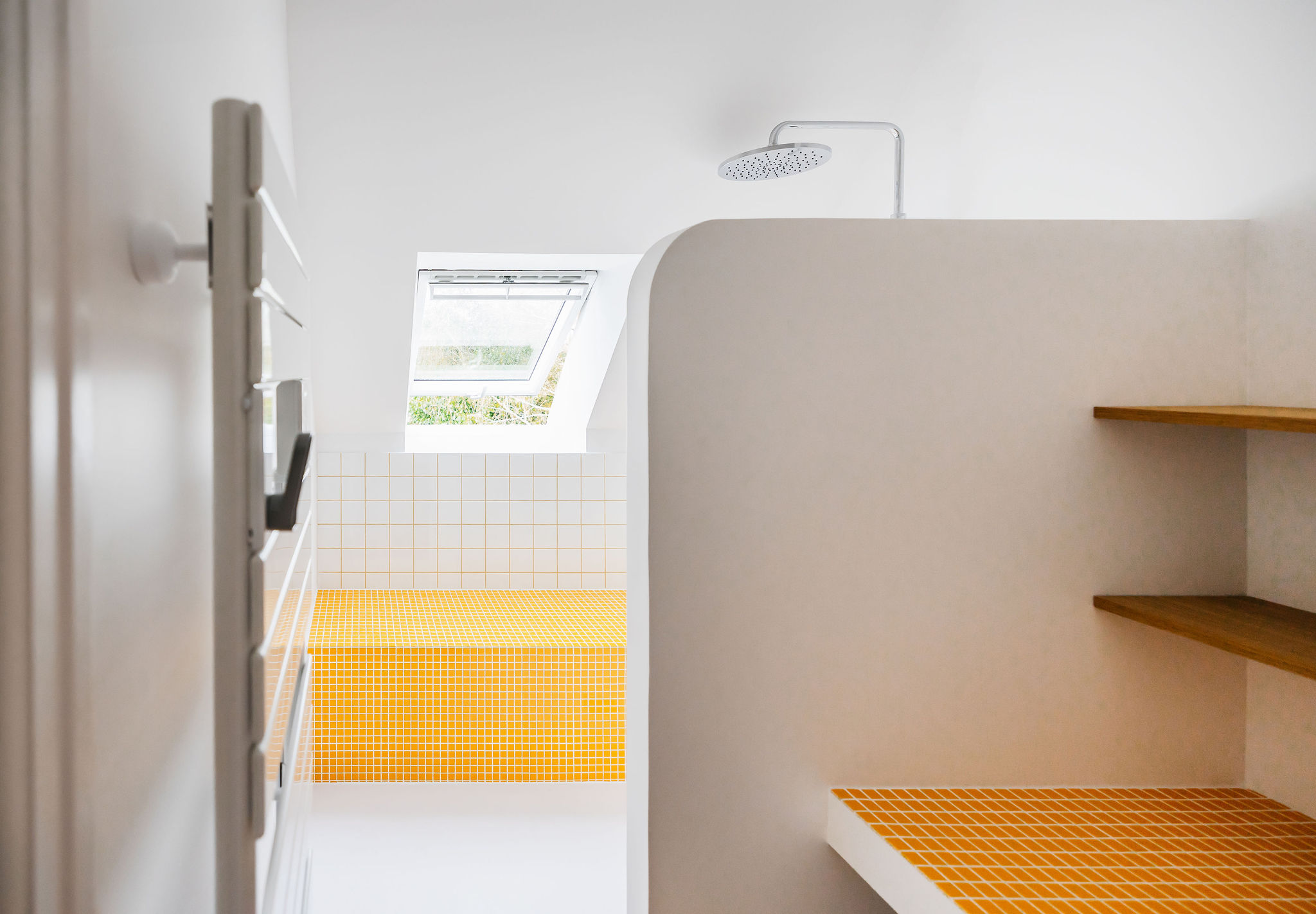 salle de bain mansardée maison rénovée Bretagne