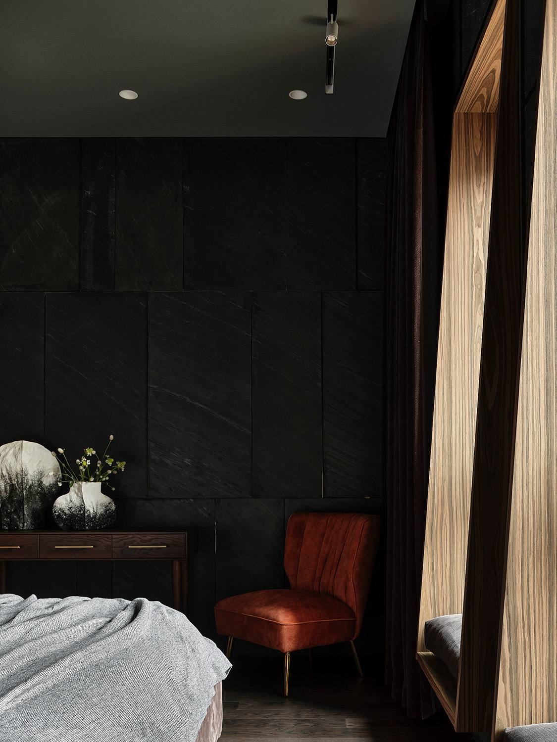 chambre décoration sombre