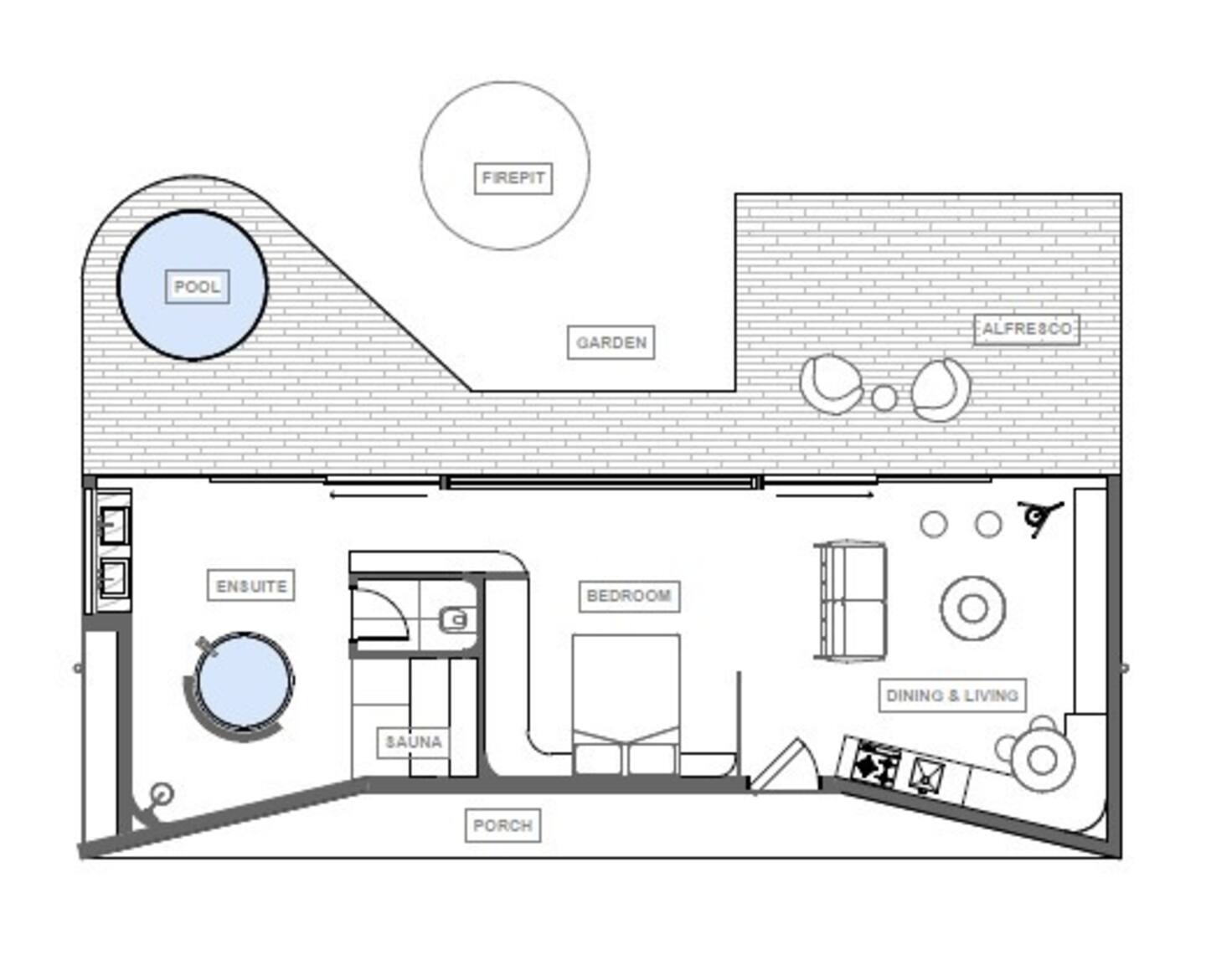 plan petite maison loft contemporaine