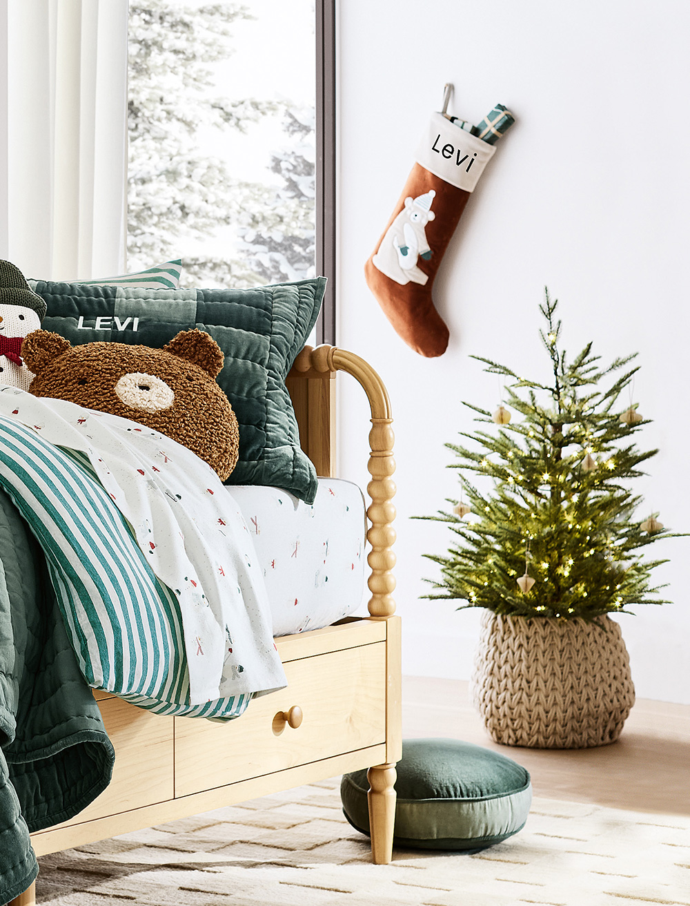 chambre enfant décoration Noël Crate & Barrel chambre enfant décoration Noël Crate & Barrel