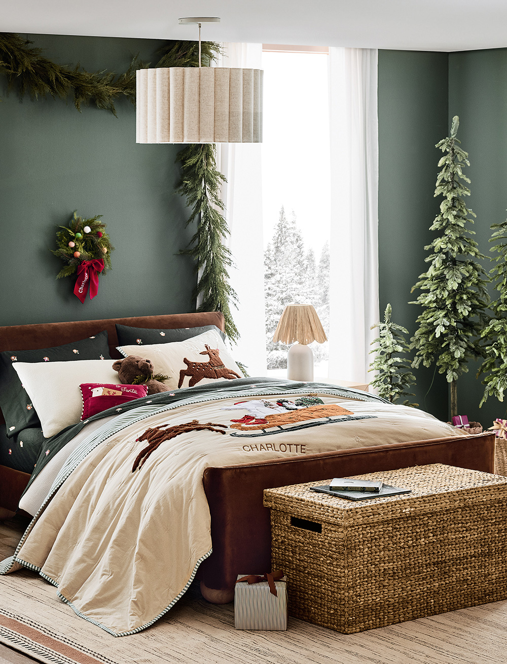 chambre enfant décoration Noël Crate & Barrel chambre enfant décoration Noël Crate & Barrel