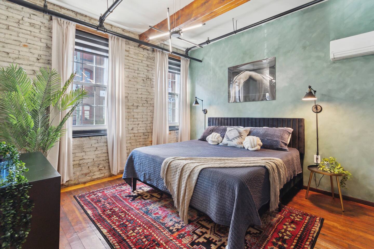 chambre mur en briques