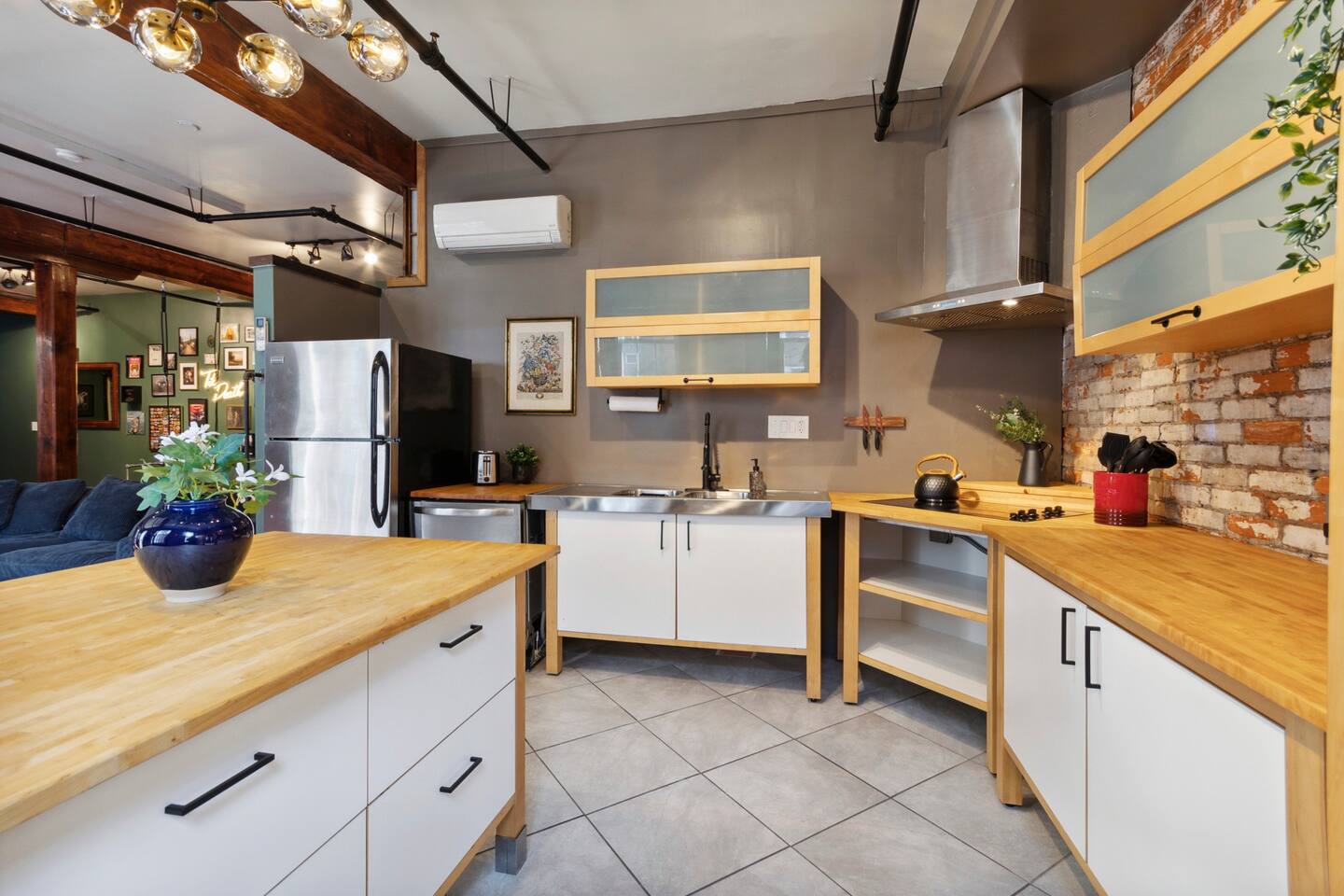 cuisine appartement original type loft décoration contemporaine