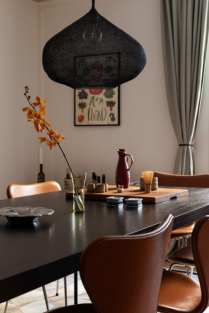 salle à manger décoration mid-century