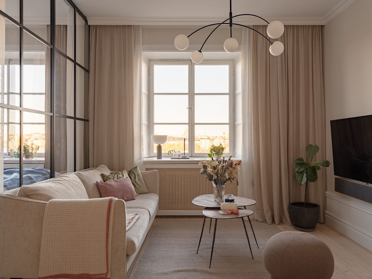 studio 36m2 avec verrière pour chambre séparée