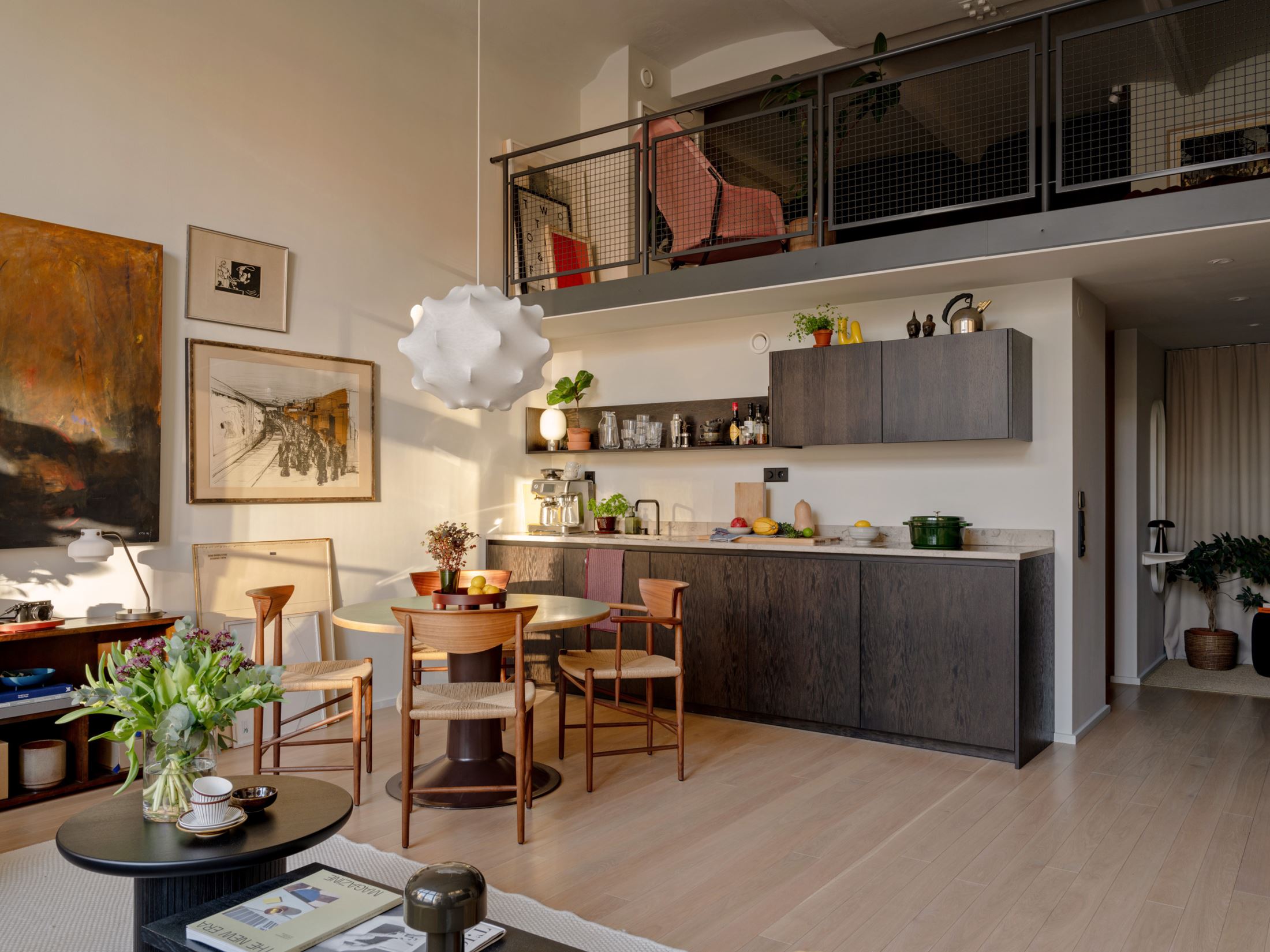 cuisine sous mezzanine appartement en duplex 67m2 décoration vintage style petit loft cuisine sous mezzanine appartement en duplex 67m2 décoration vintage style petit loft