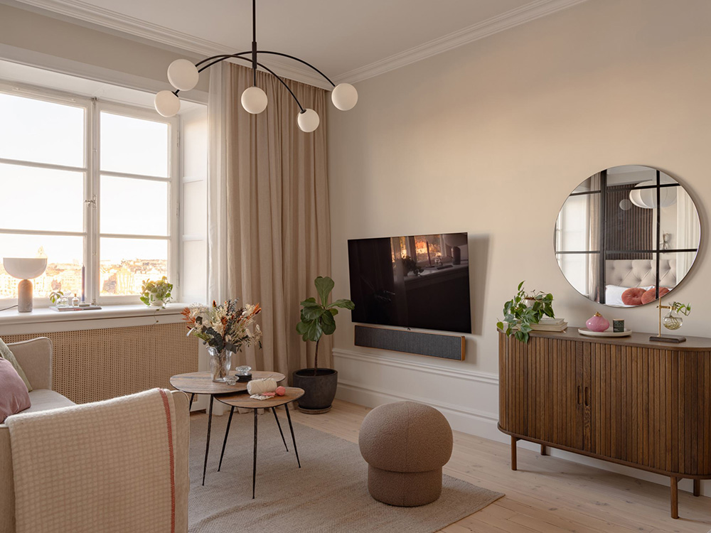 salon studio 36m2 avec verrière pour chambre séparée