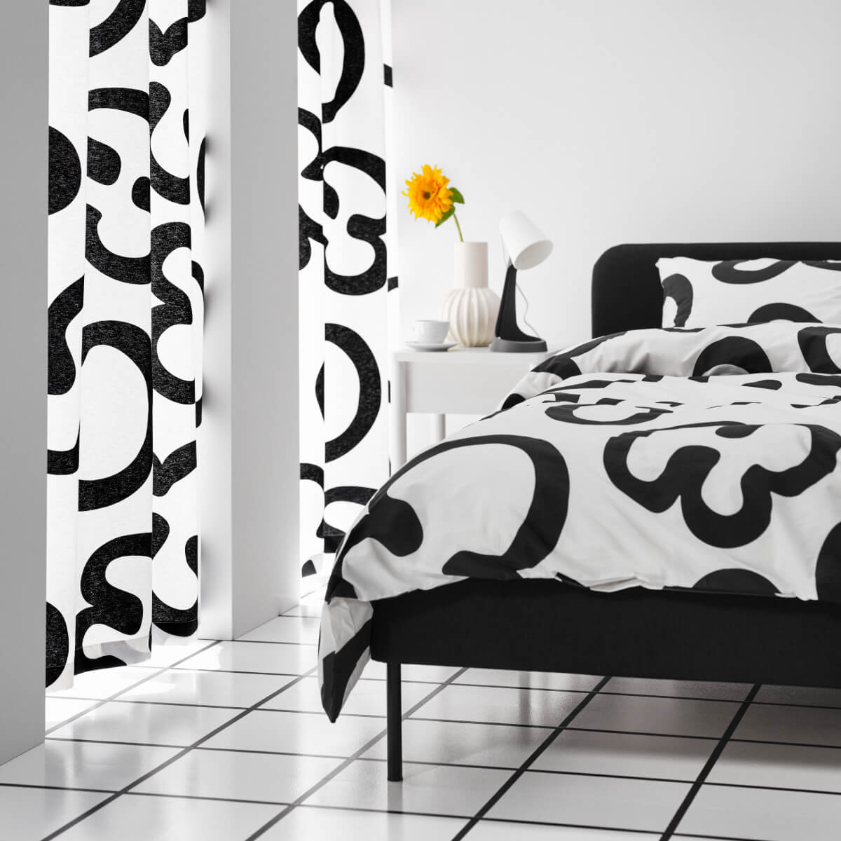 chambre blanche et noire ikea catalogue 2025