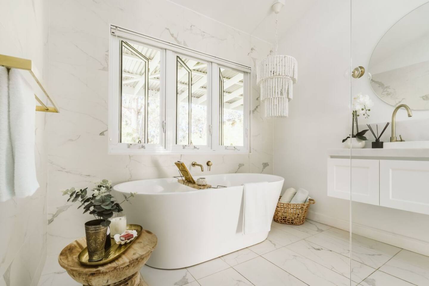 salle de bain blanche design