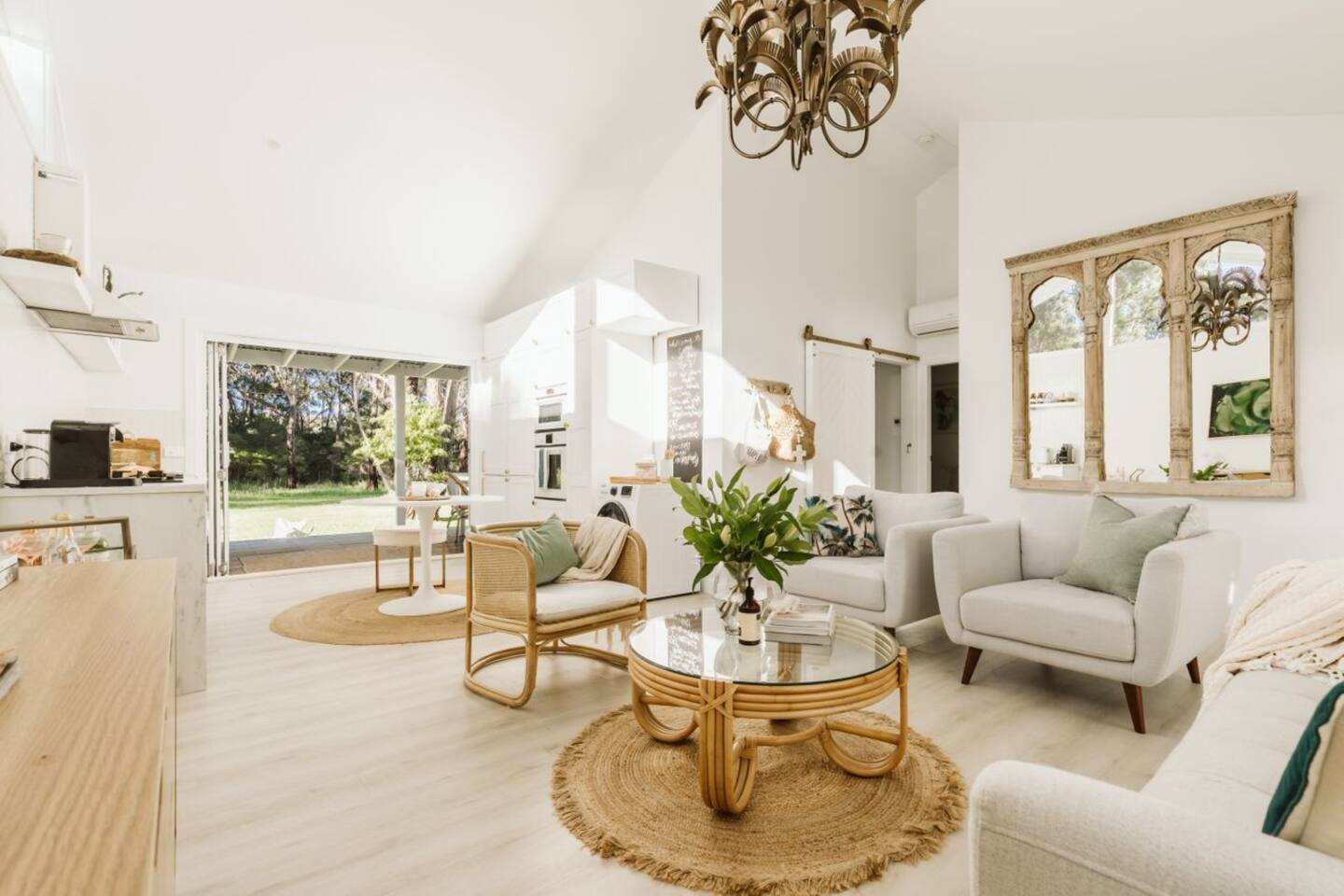 salon décoration contemporaine maison de plage