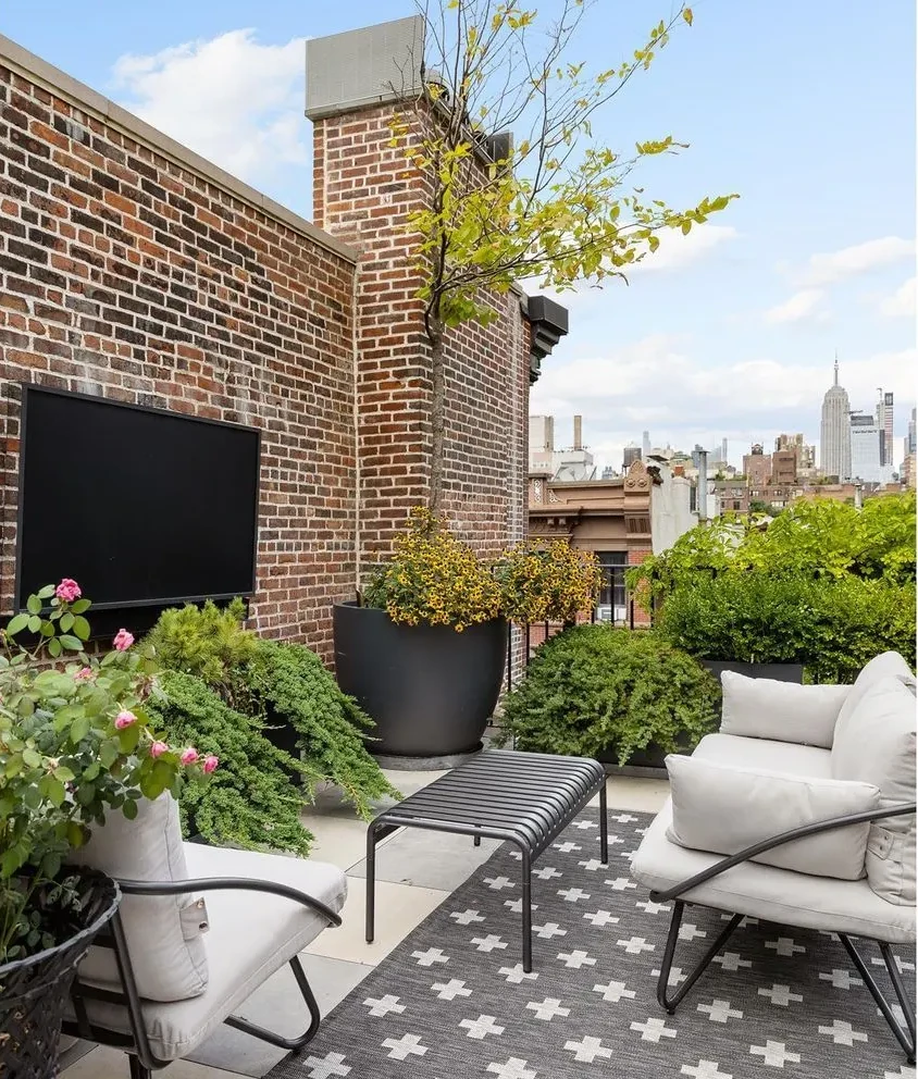 terrasse maison de ville New York décoration contemporaine